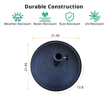 Load image into Gallery viewer, 42 lb Round Resin Umbrella Base
