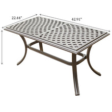 Load image into Gallery viewer, Aluminum 21x42 Inch Standard Coffee Table, Espresso Brown
