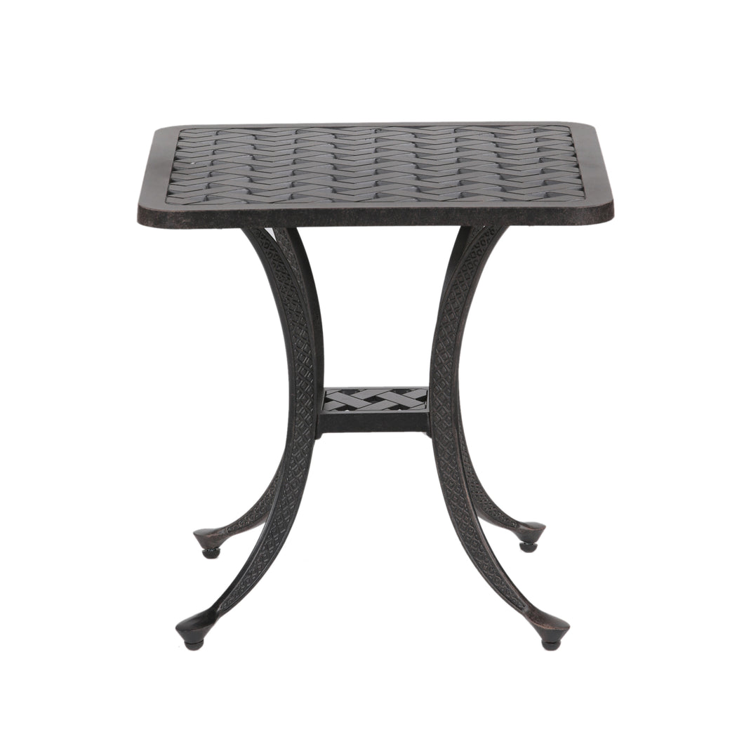 Cast Standard End Table, Dark Lava Bronze