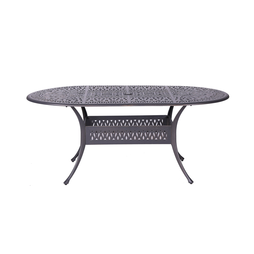 Aluminum Frame Outdoor Oval Dining Table, 42