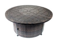 Load image into Gallery viewer, 52&quot; Round Aztec Chat Firepit Table (Burner Included)
