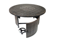 Load image into Gallery viewer, 52&quot; Round Aztec Chat Firepit Table (Burner Included)
