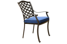 Load image into Gallery viewer, Aluminum Dining Arm Chair With Cushion, Set of 2, Blue Olefin
