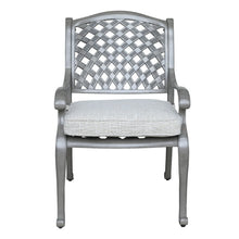 Load image into Gallery viewer, Indoor/Outdoor Dining Arm Chair With Cushion, Heritage Grey/Golden Gauze
