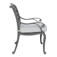 Load image into Gallery viewer, Indoor/Outdoor Dining Arm Chair With Cushion, Heritage Grey/Golden Gauze
