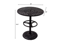 Load image into Gallery viewer, 36&quot; Round Pedestal Counter Table Weave With Footrest
